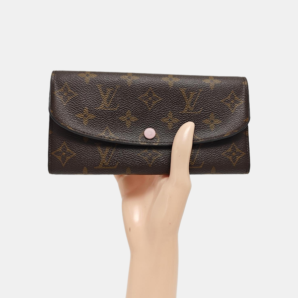 EMILIE Monogram Coated Canvas Brown Wallet