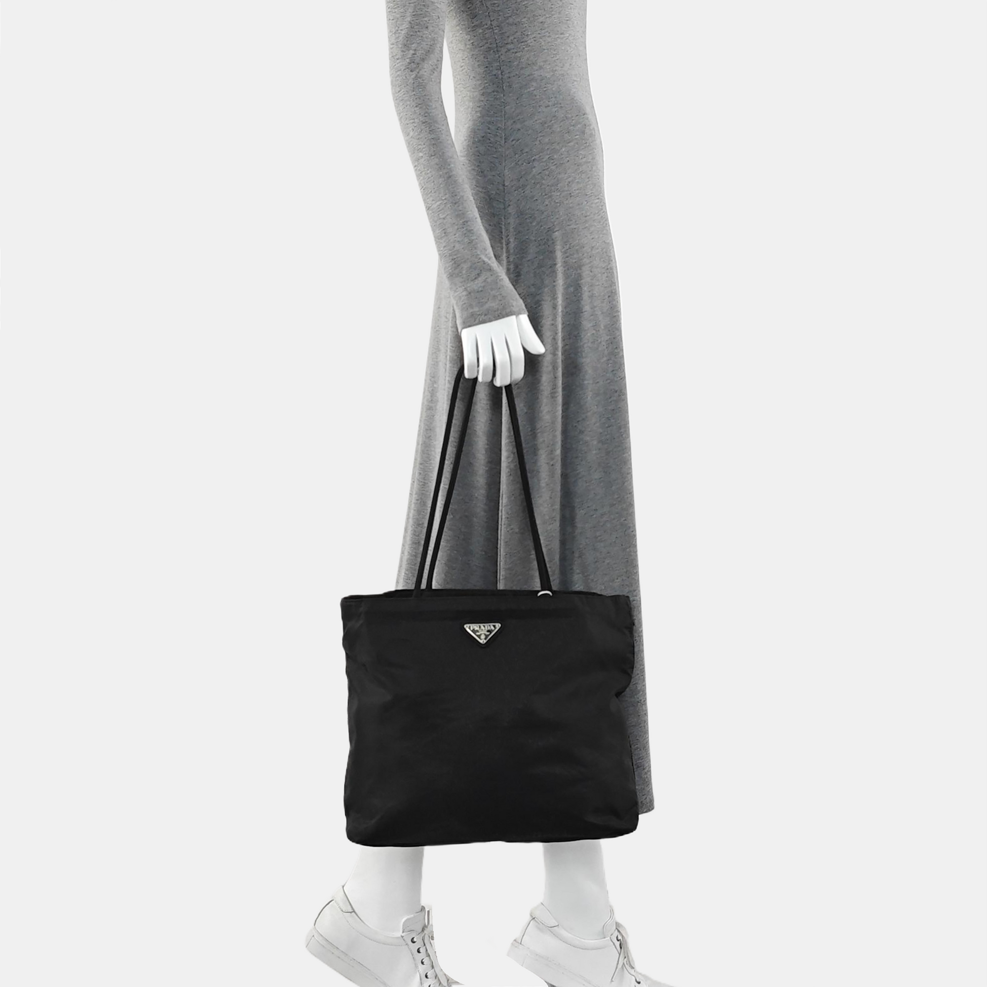 Nylon Shoulder Bag Black
