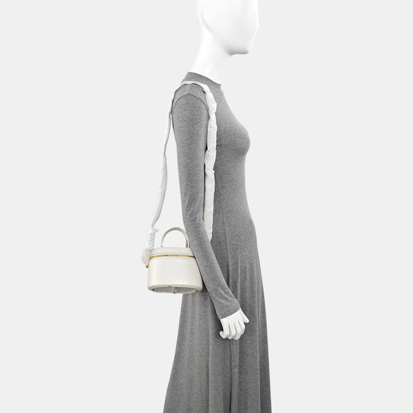 Calfskin Shoulder Bag Small White