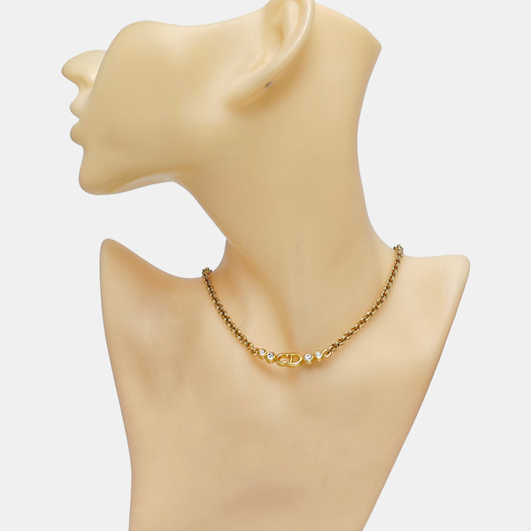 Collar Petit CD de Metal Dorado