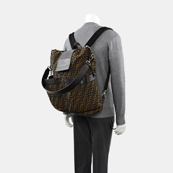FENDI Strike Large Canvas Brown