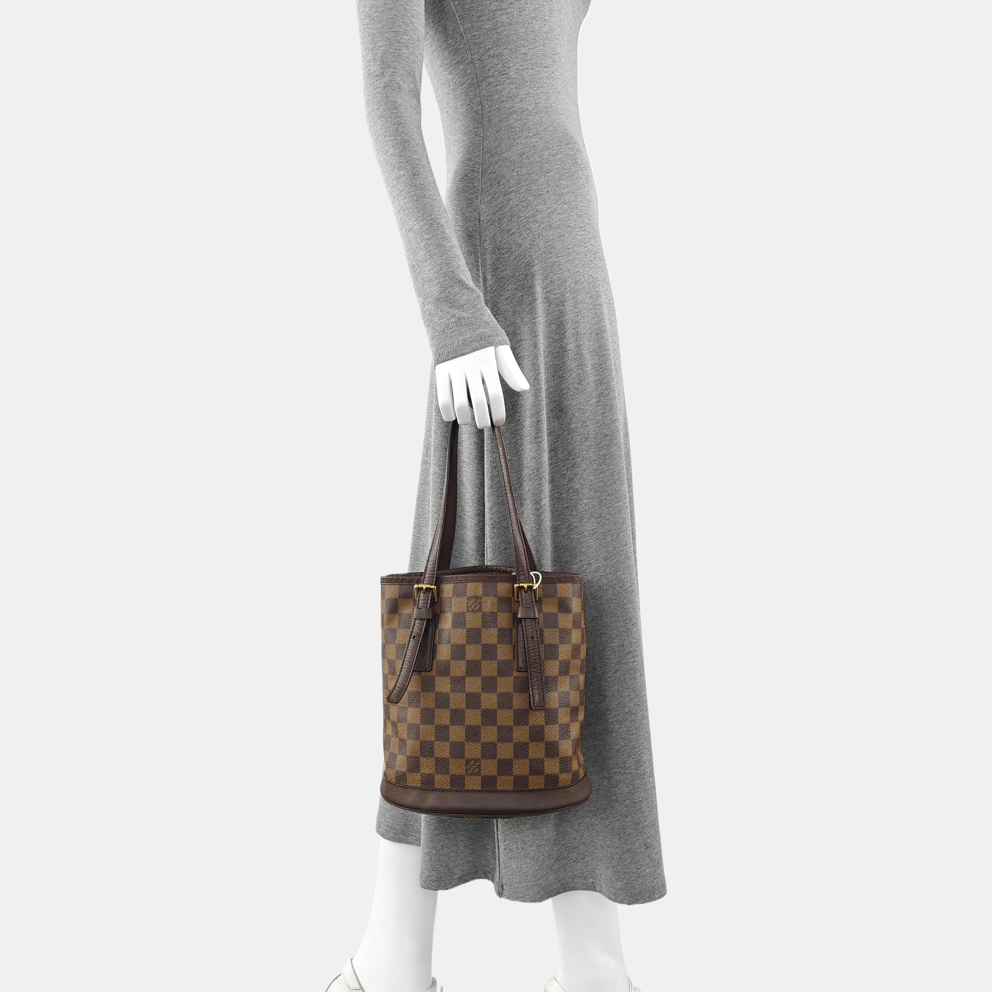 BUCKET PM Damier Ebene Coated Canvas Brown