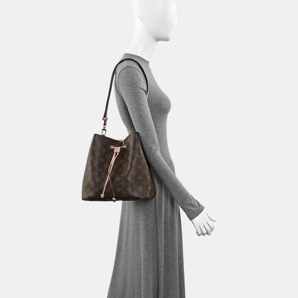 NÉONOÉ MM Monogram Coated Canvas Brown