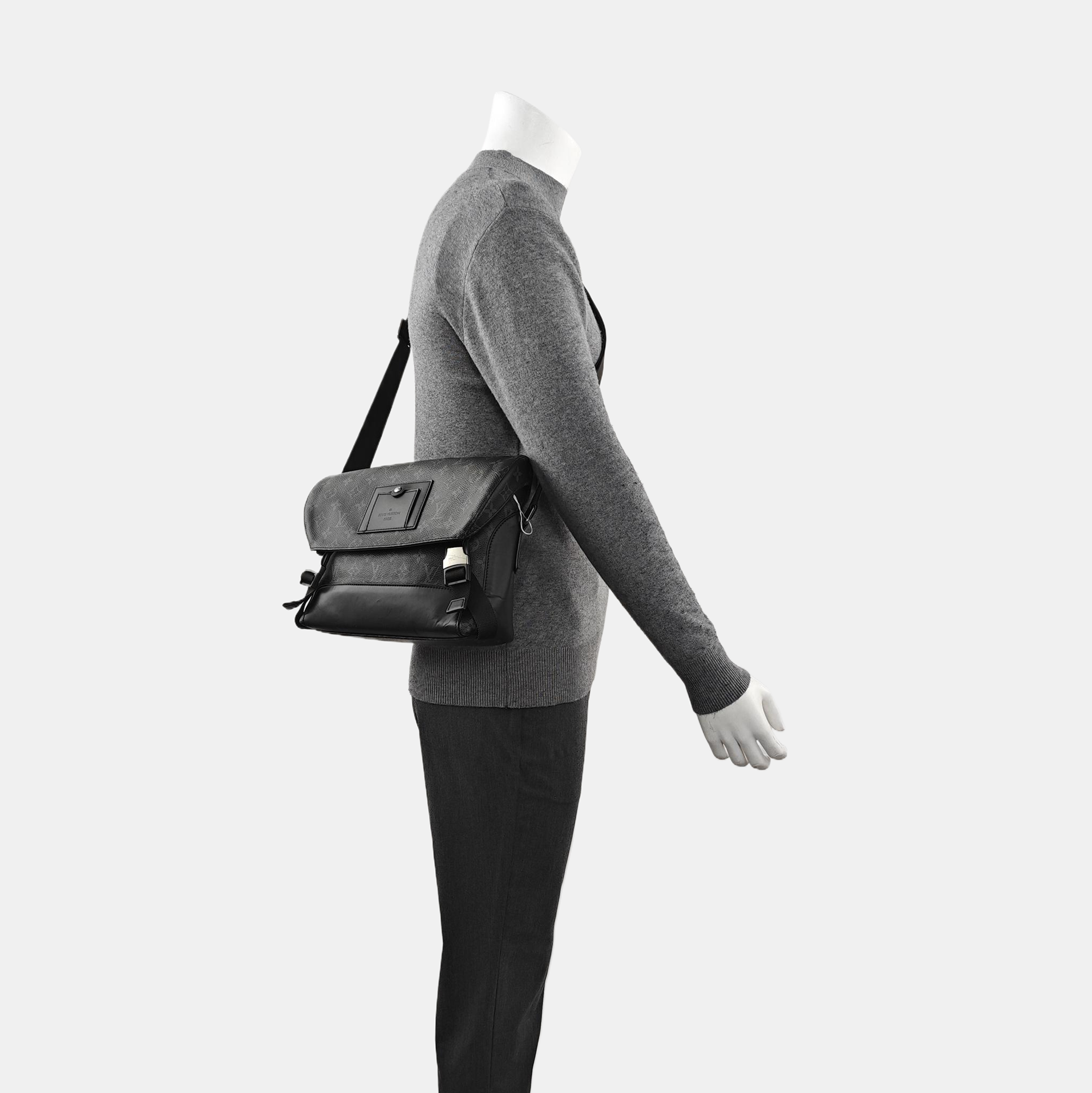 VOYAGER PM Monogram Coated Canvas Black