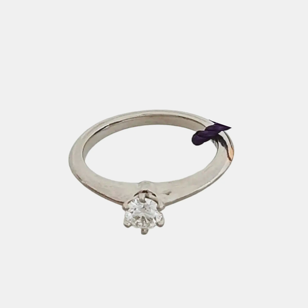 Tiffany Setting Platinum 950 Silver Ring EU 49