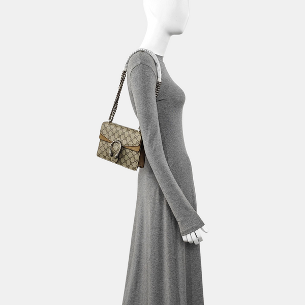 Dionysus Mini Monogram Lona Revestida Beige