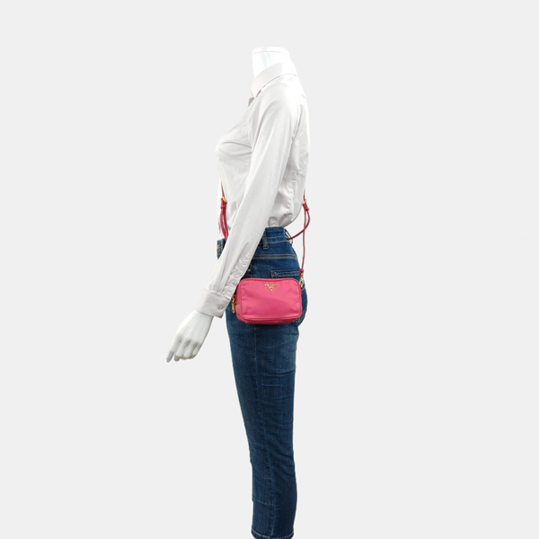 Nylon Shoulder Bag Red