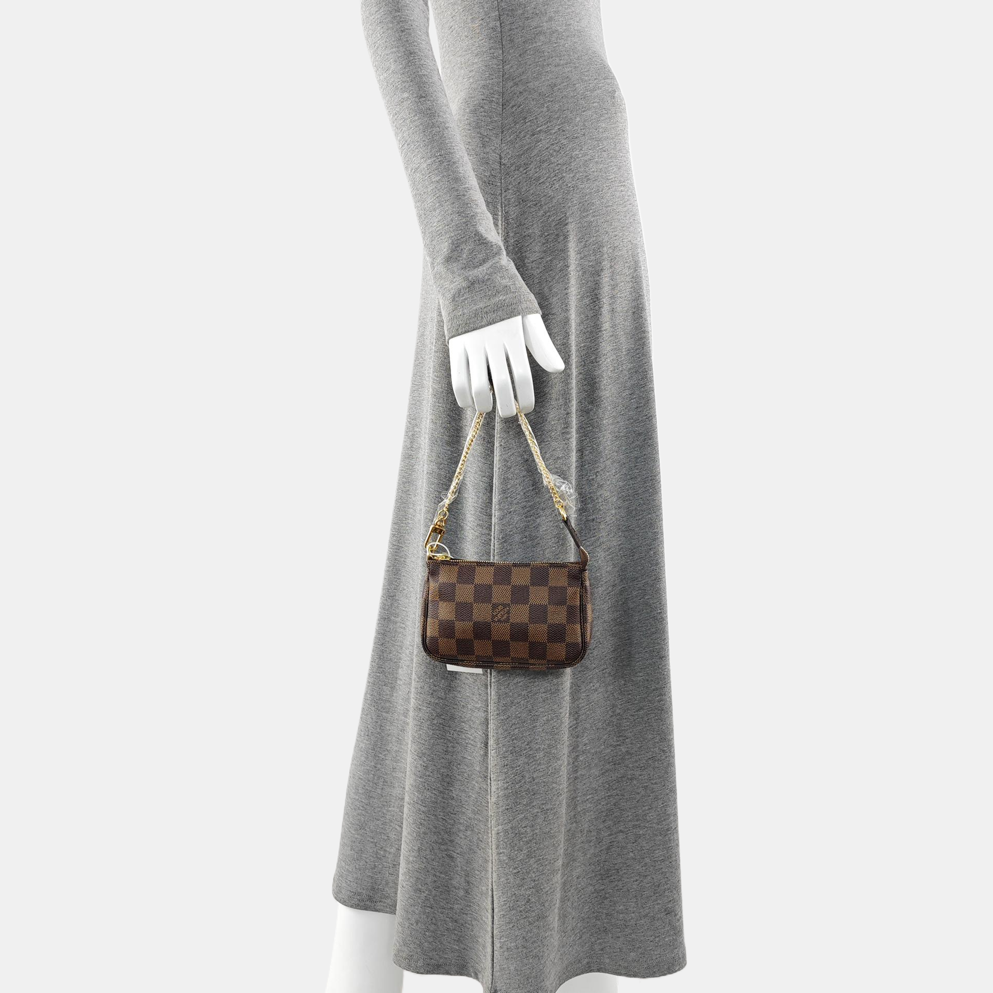 ACCESSOIRES Mini Damier Ebene Coated Canvas Brown