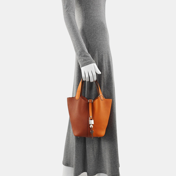 Authenticated pre-owned  Picotin Lock 18 Clemence Multicolor - Bucket Bag at Looply