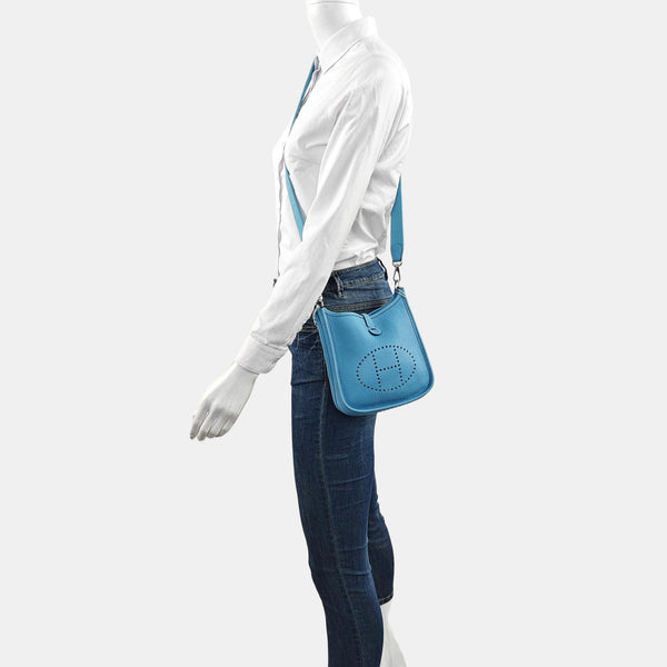 Authenticated pre-owned  Evelyne TPM Clemence Blue - Shoulder Bag at Looply