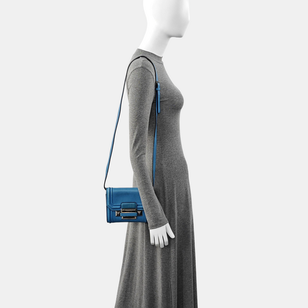 Calfskin Shoulder Bag Blue
