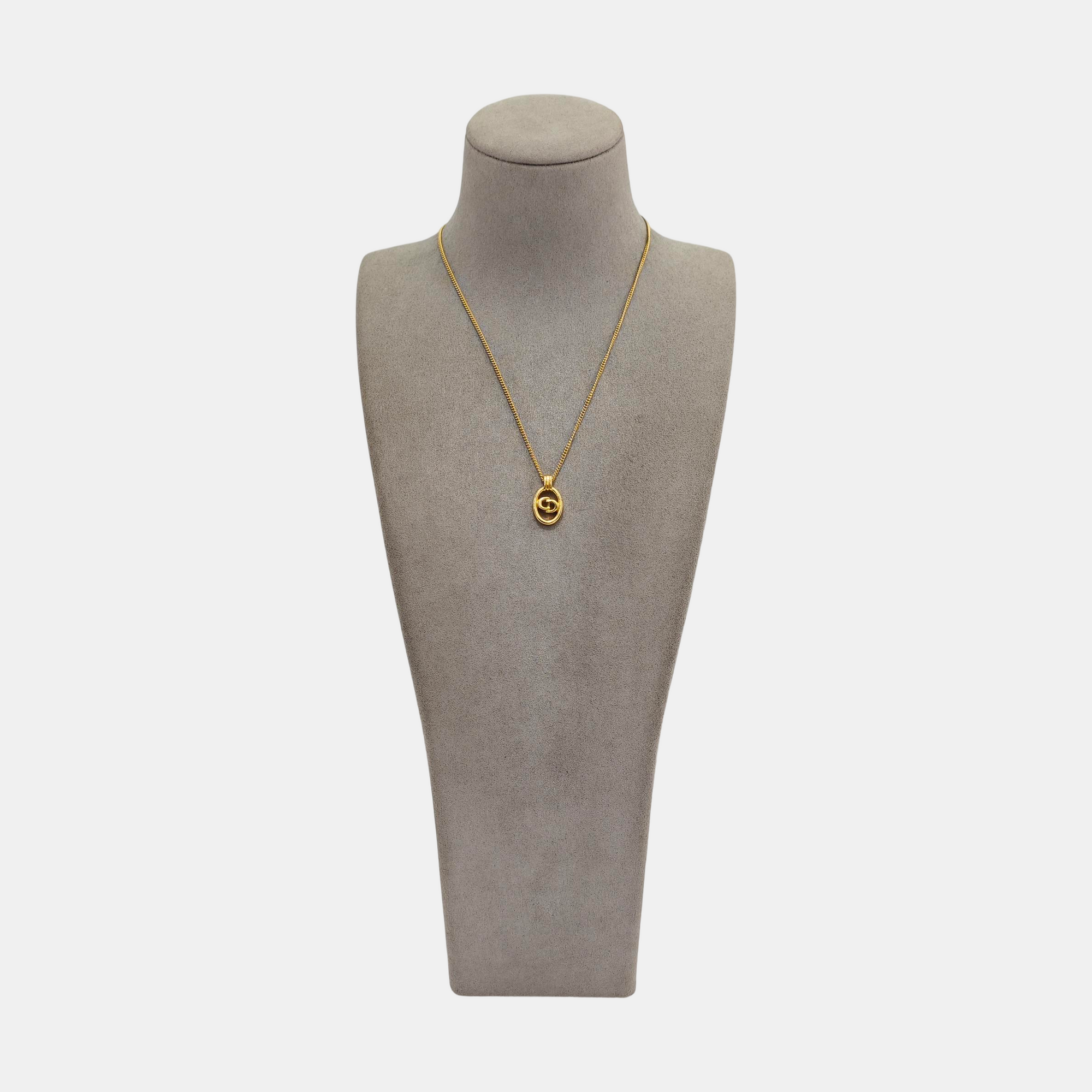 Twist Round Metal Gold Necklace