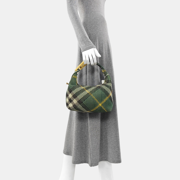 Fabric Top Handle Bag Green