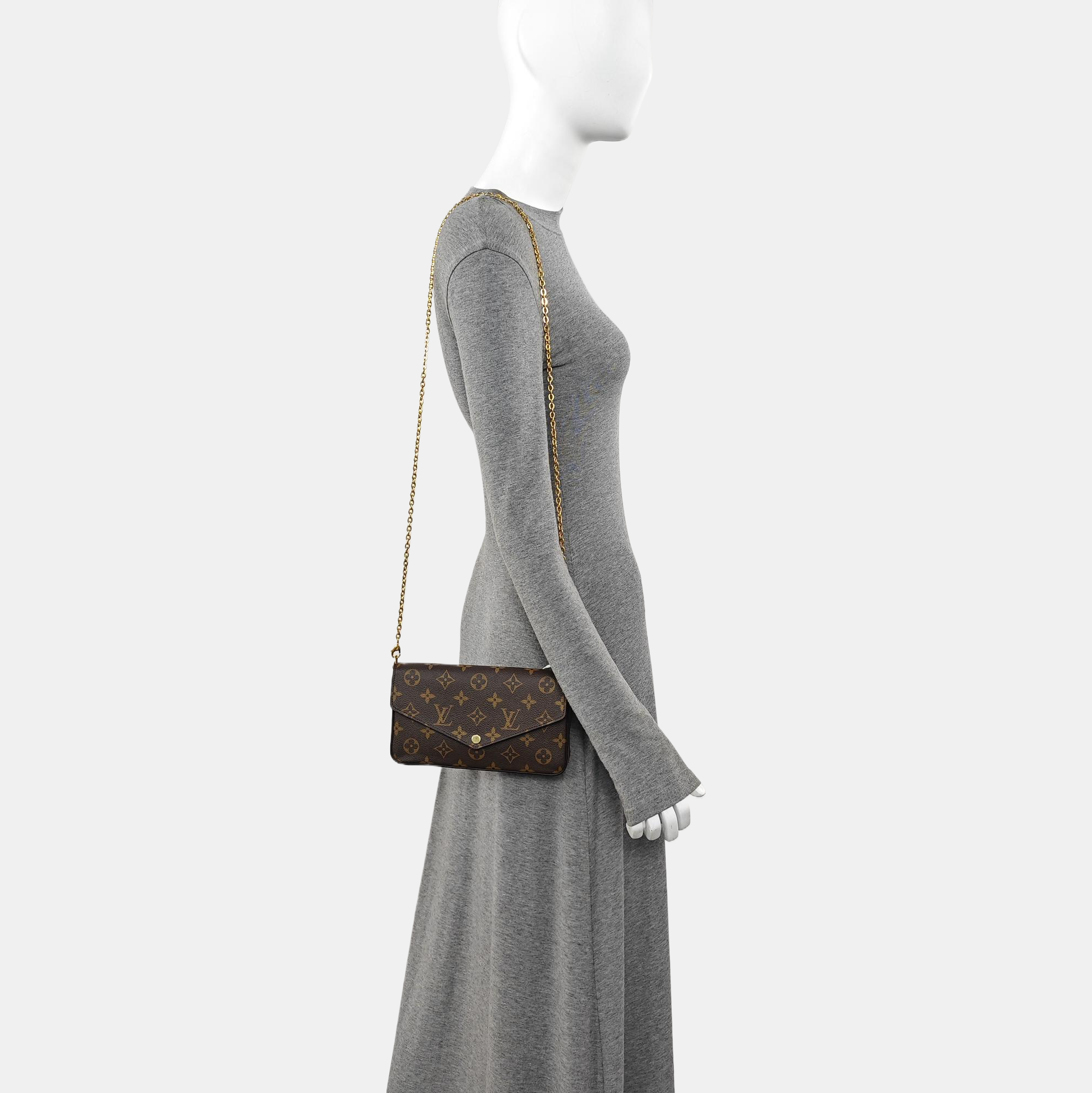 FÉLICIE Monogram Coated Canvas Brown