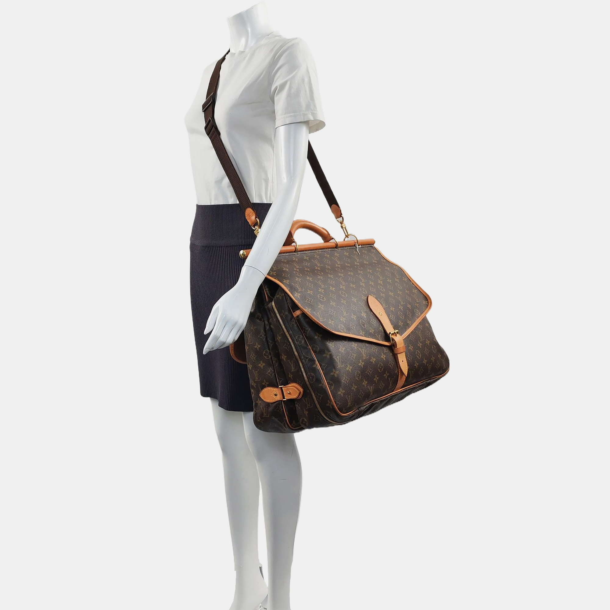 HUNTING Monogram Coated Canvas Brown