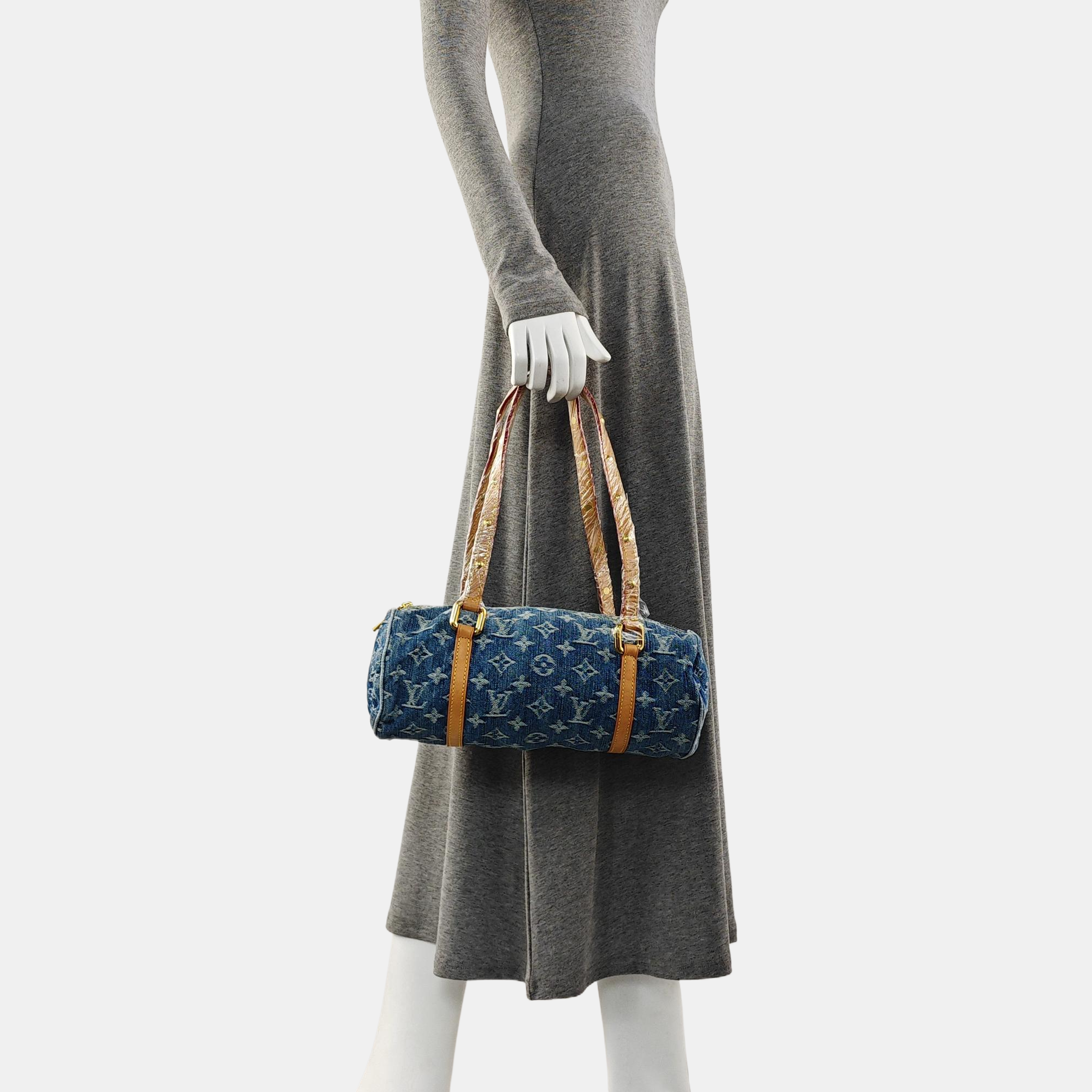 PAPILLON 26 Monogram Denim Blue
