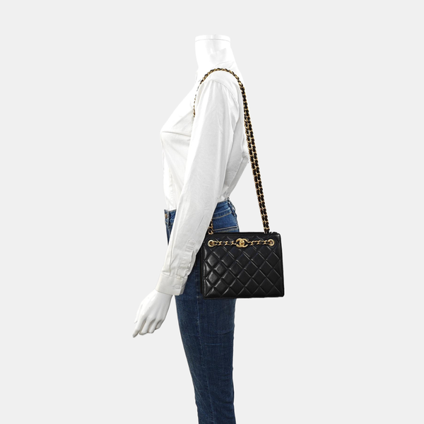 Quilted Lambskin Small Black