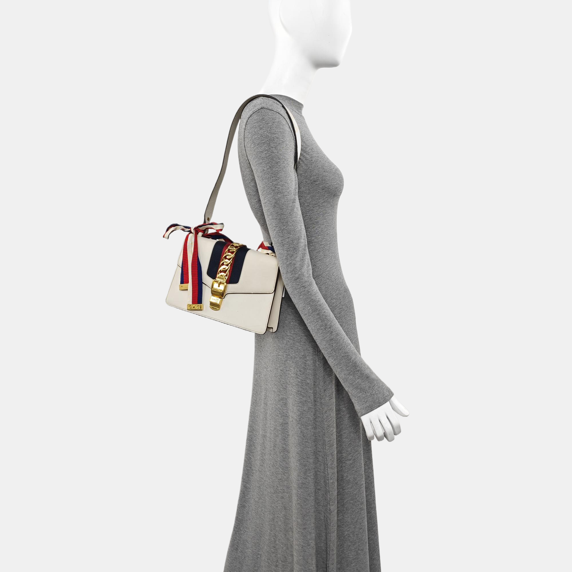 Sylvie Small Calfskin White
