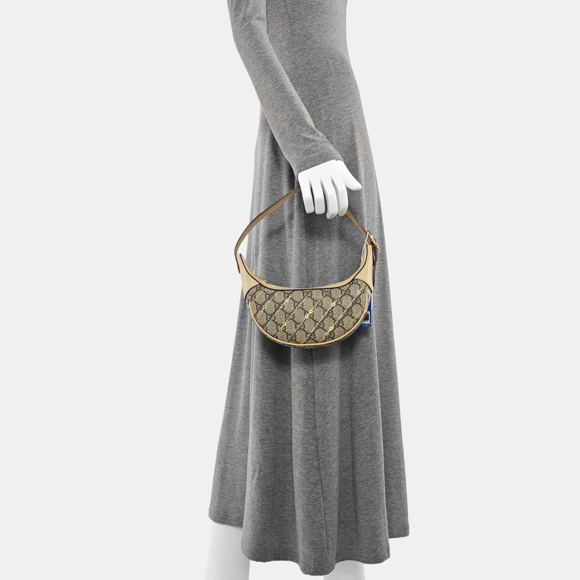 Ophidia Mini Monogram Coated Canvas Beige