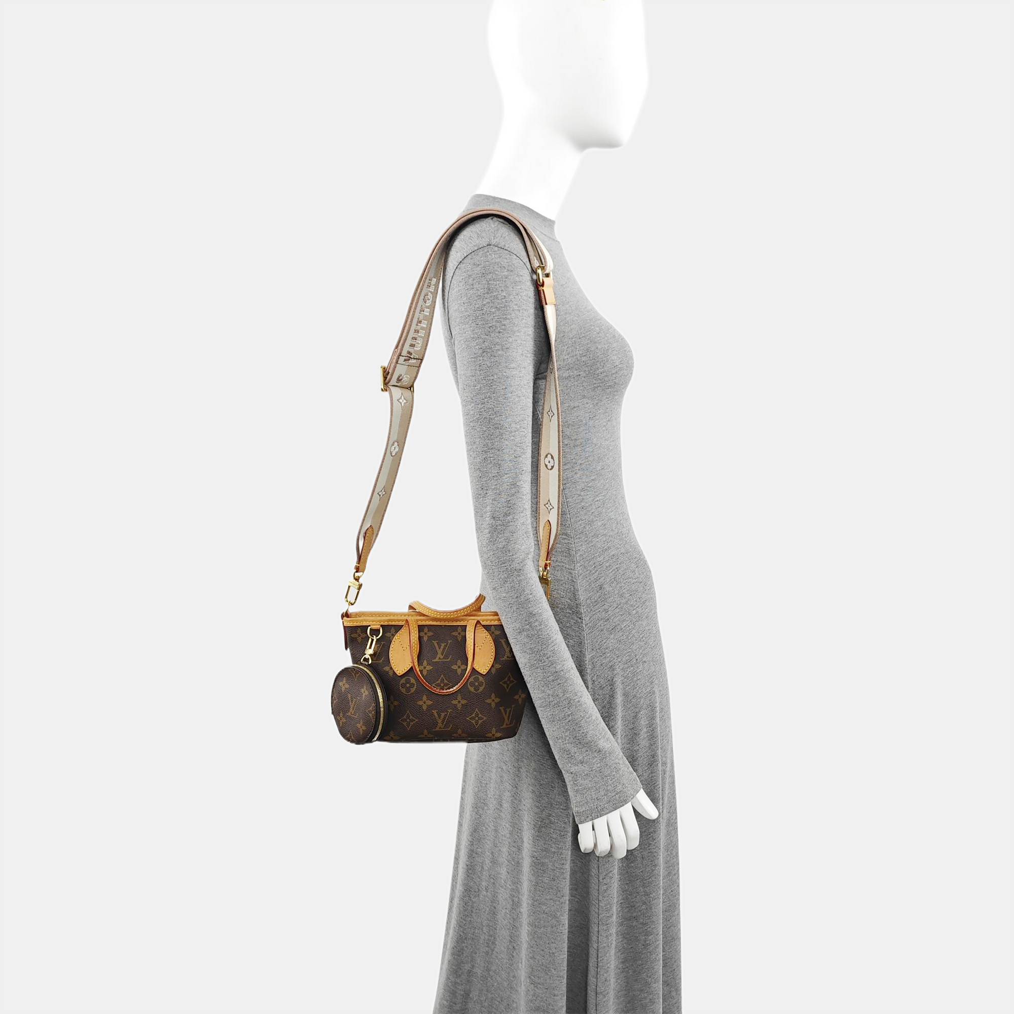 NEVERFULL BB Monogram Coated Canvas Brown