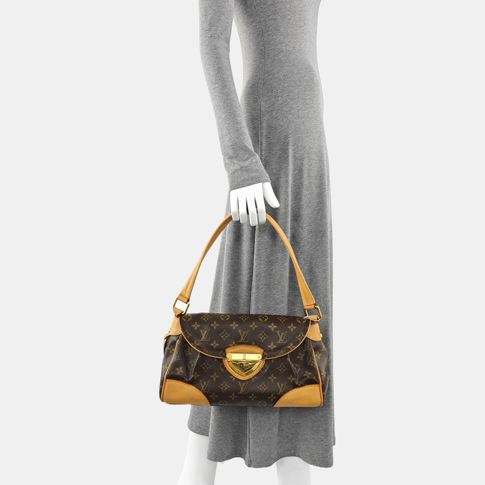 BEVERLY MM Monogram Coated Canvas Brown