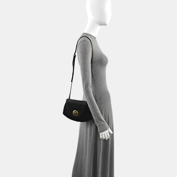Calfskin Shoulder Bag Black