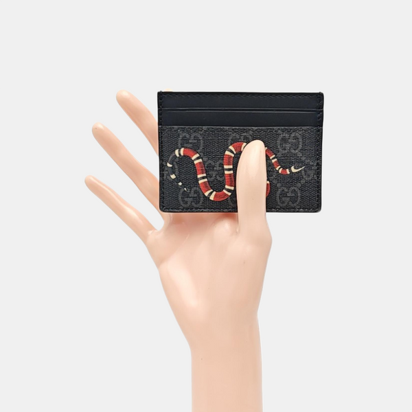 Coated Canvas Card Holder Black