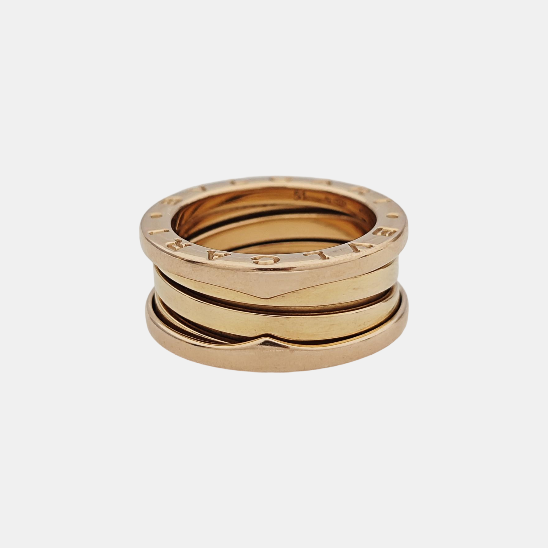 B.ZERO1 18k Rose Gold Ring EU 51
