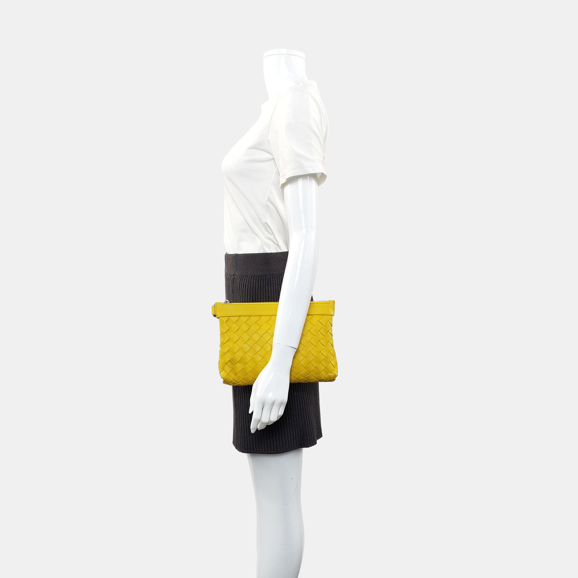 Calfskin Clutch Yellow