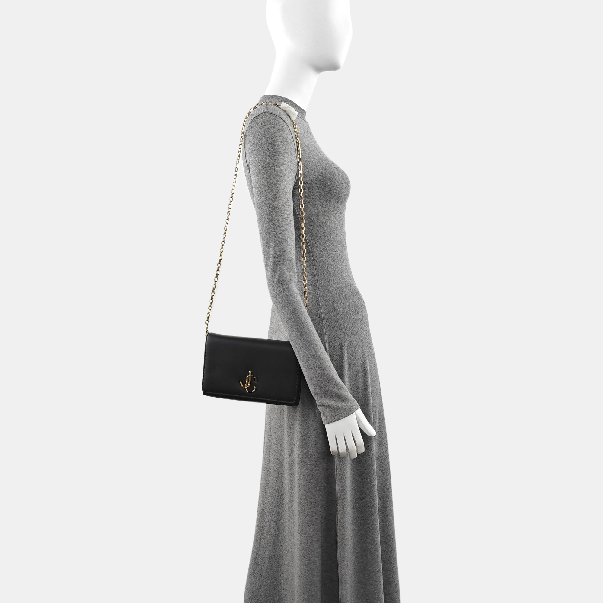 Calfskin Shoulder Bag Black