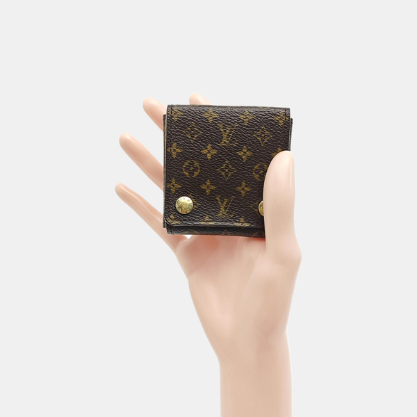 Monogram Coated Canvas Card Holder Brown