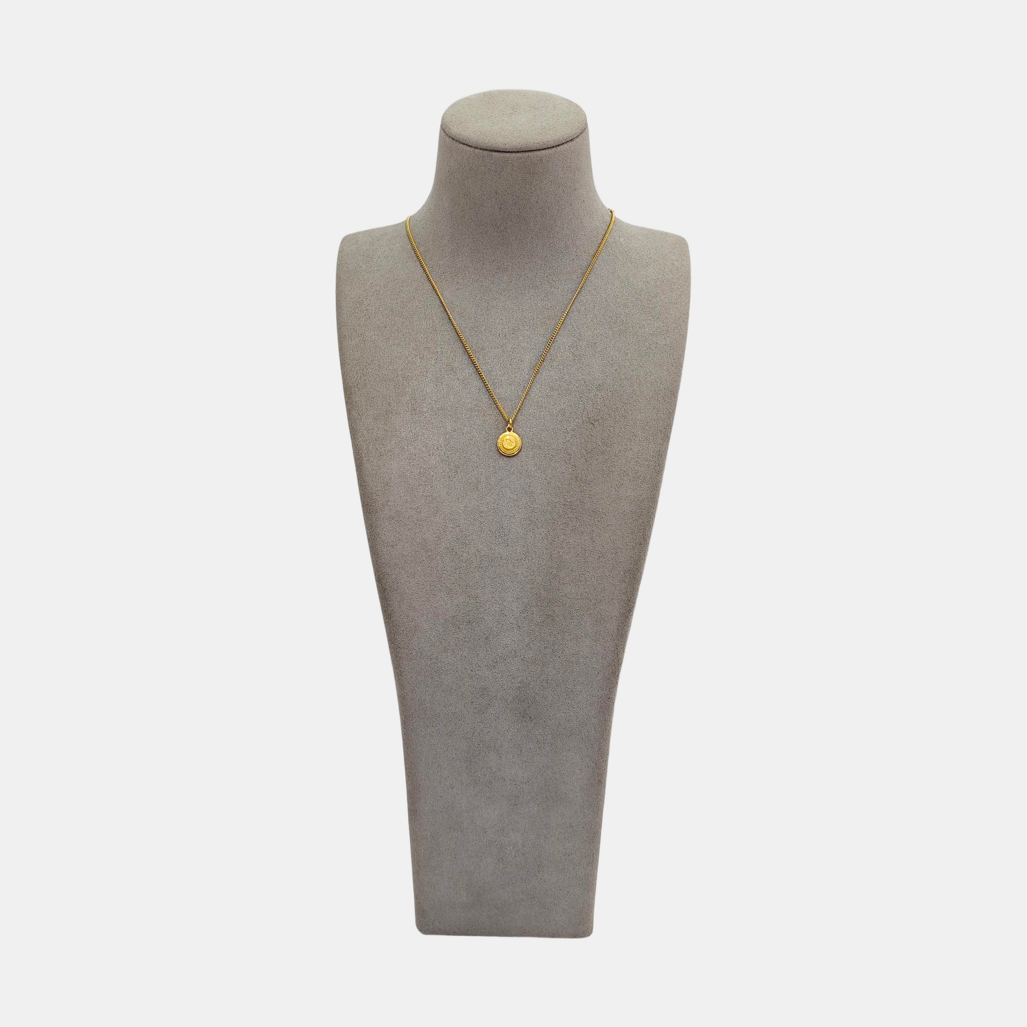 Dior Oblique Metal Gold Necklace