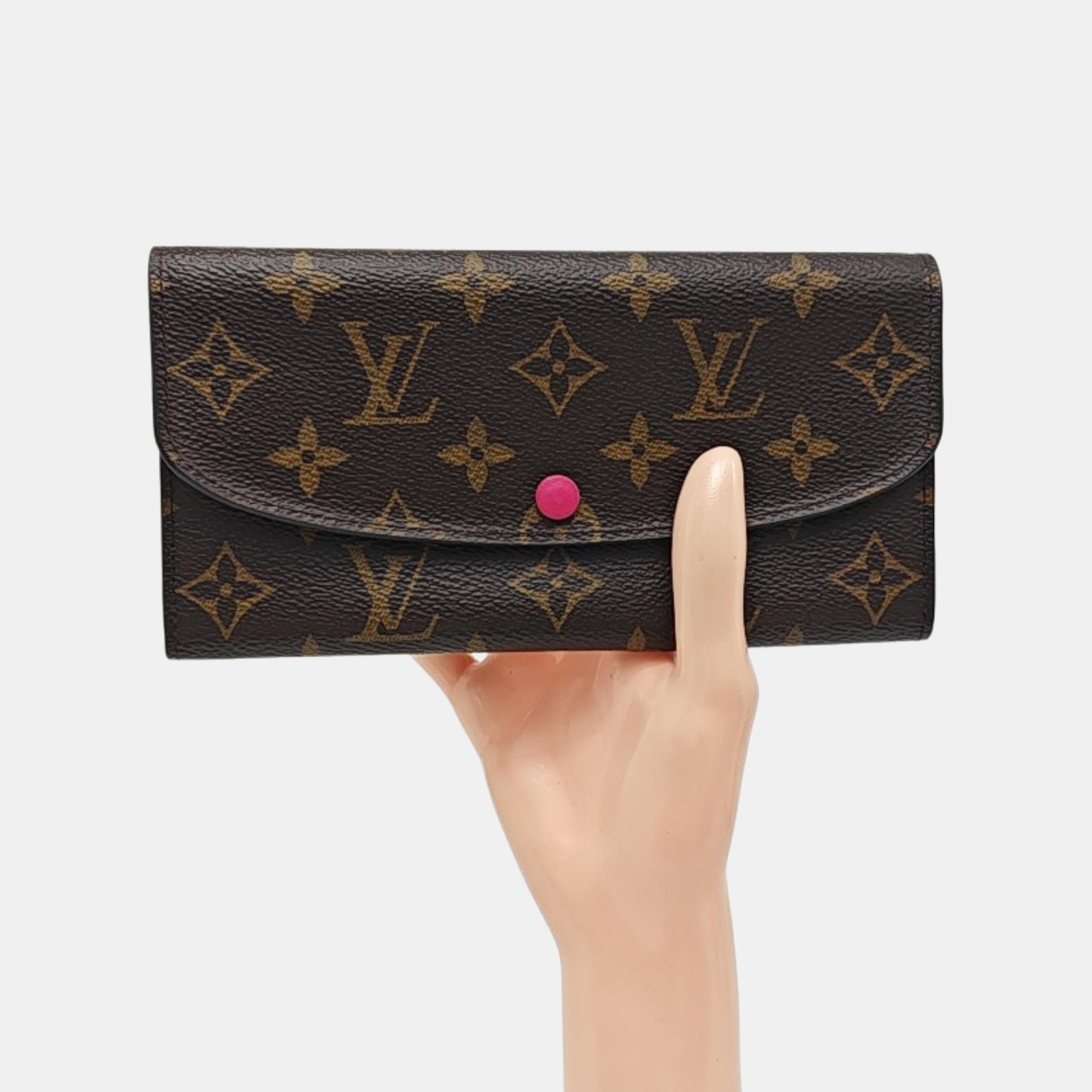 EMILIE Monogram Coated Canvas Brown Wallet