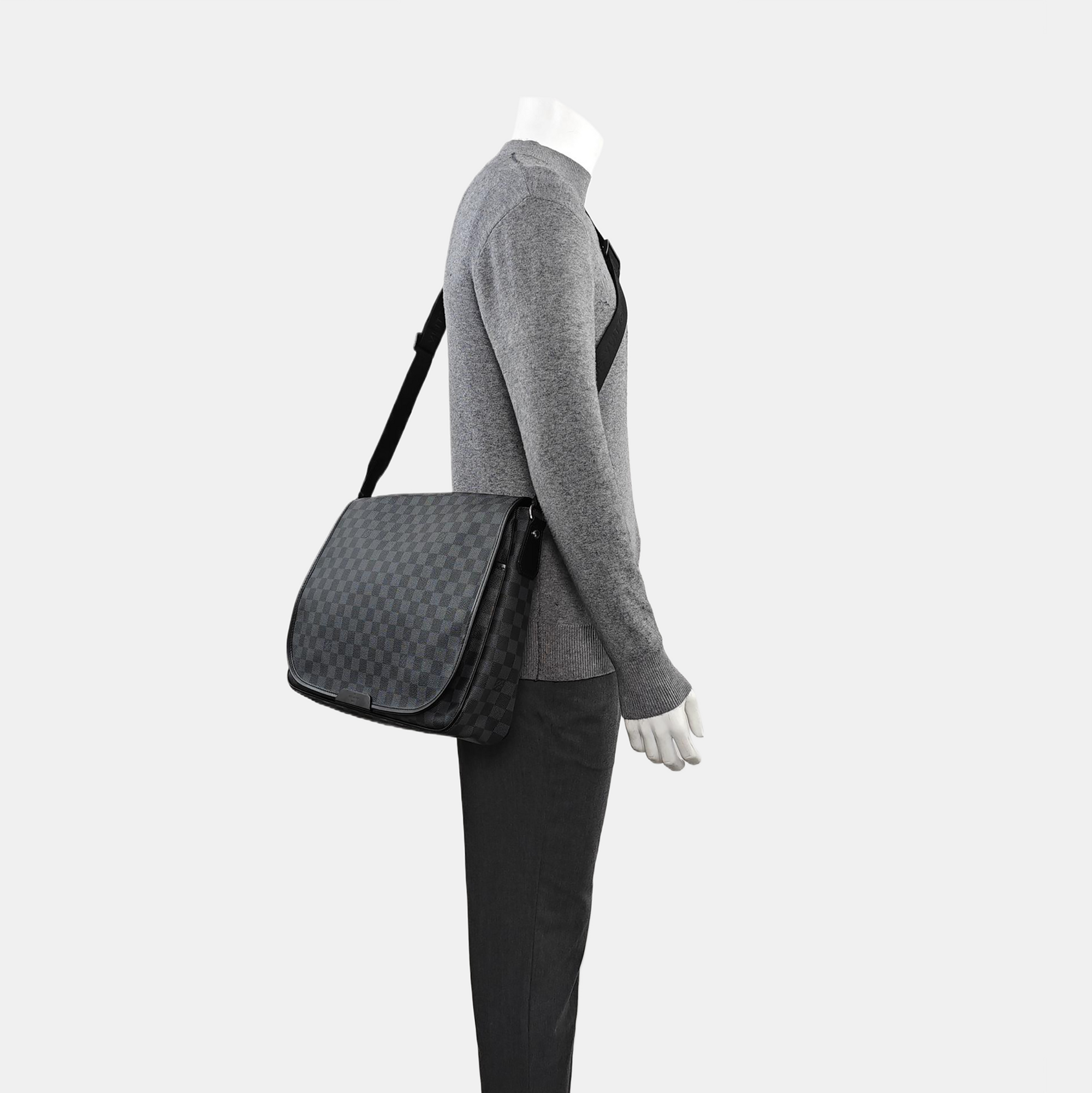 DANIEL GM Damier Graphite Coated Canvas Gray