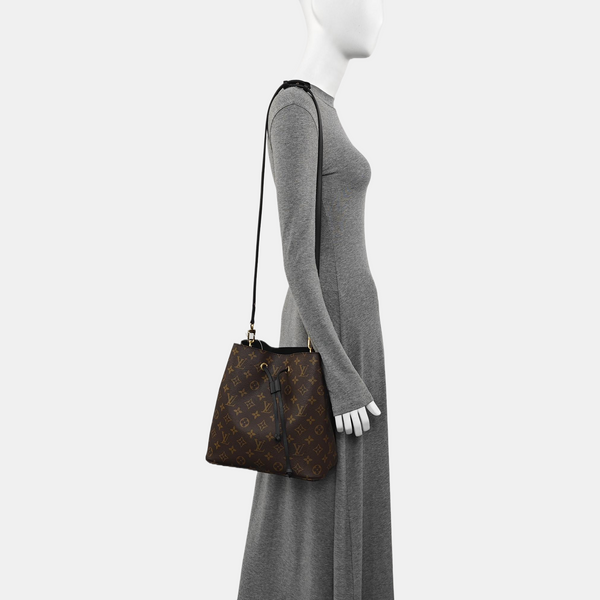 NÉONOÉ MM Monogram Coated Canvas Brown