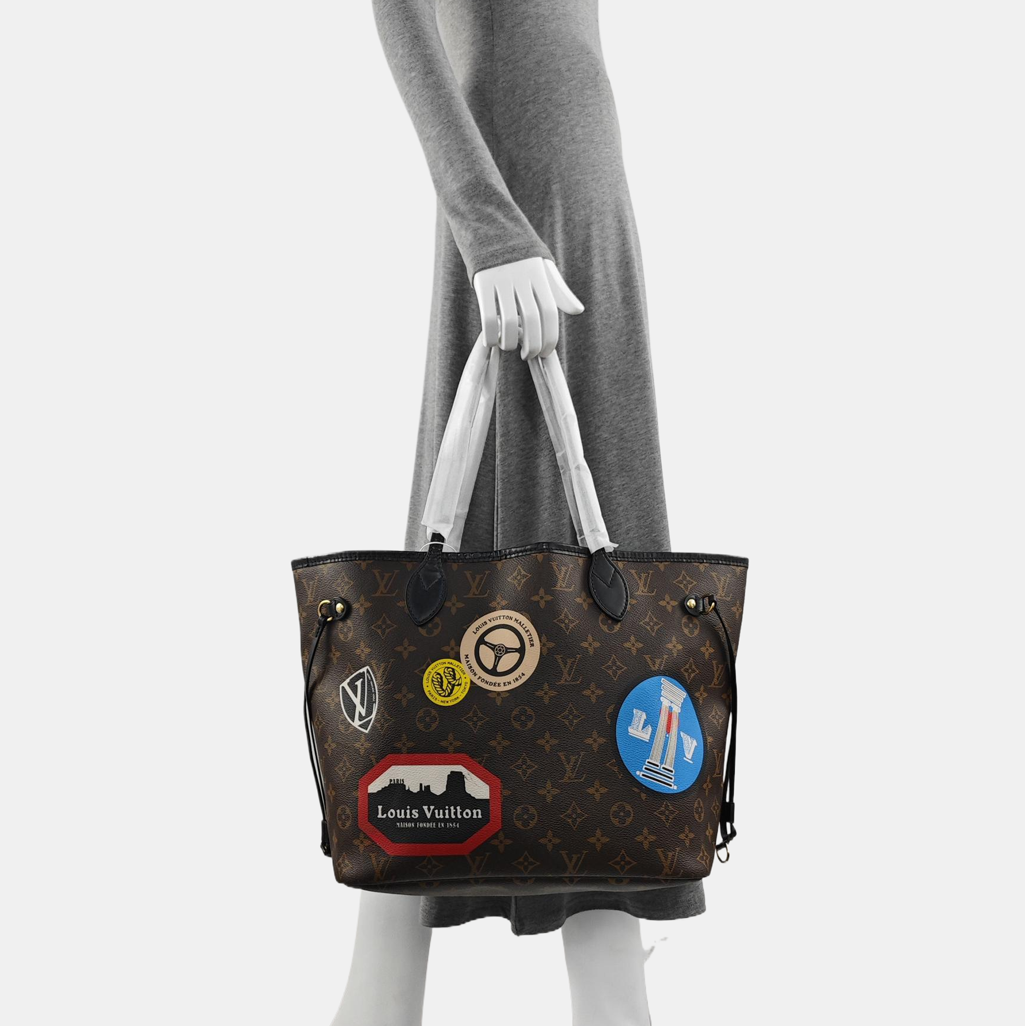 NEVERFULL MM Monogram Coated Canvas Brown