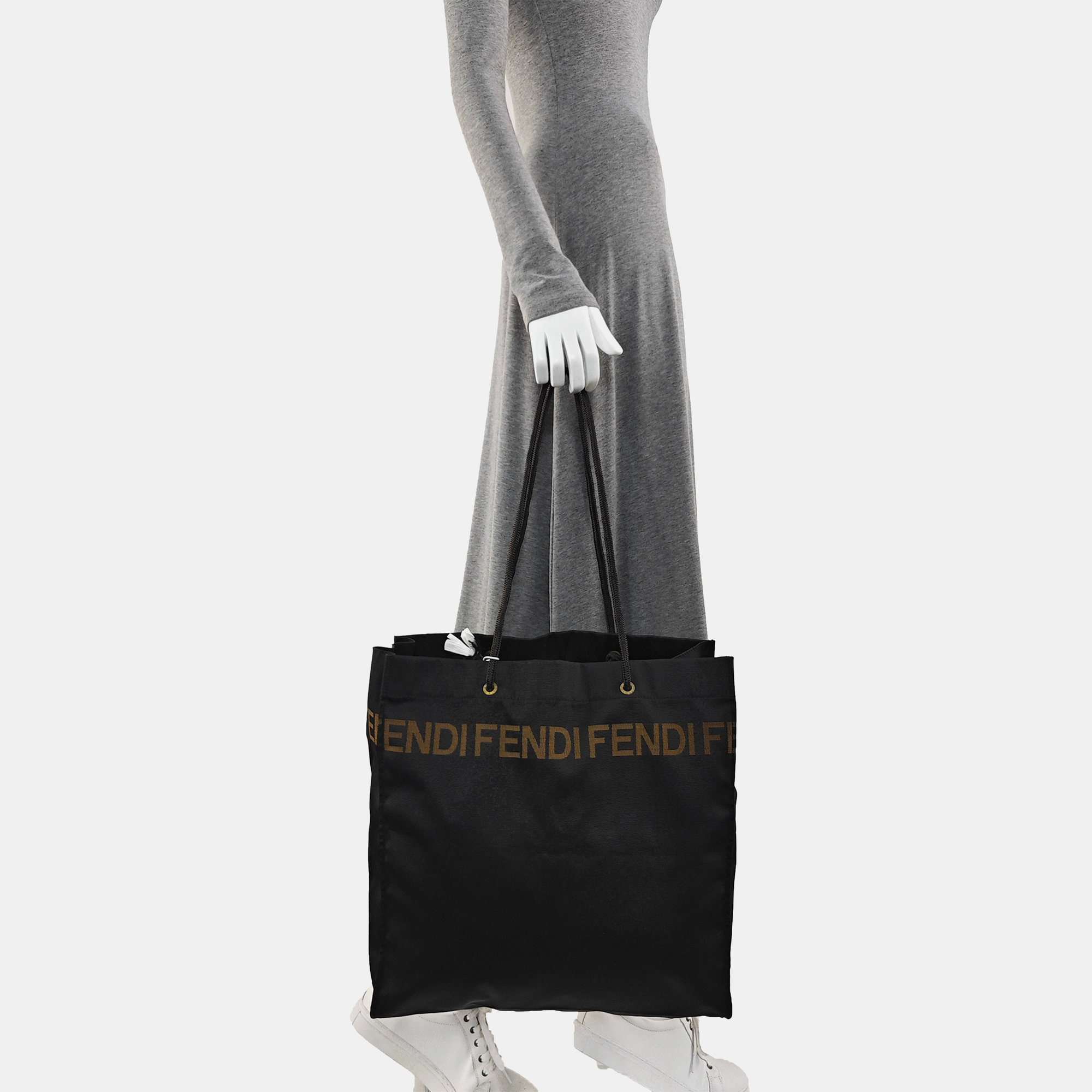 Fabric Shoulder Bag Black