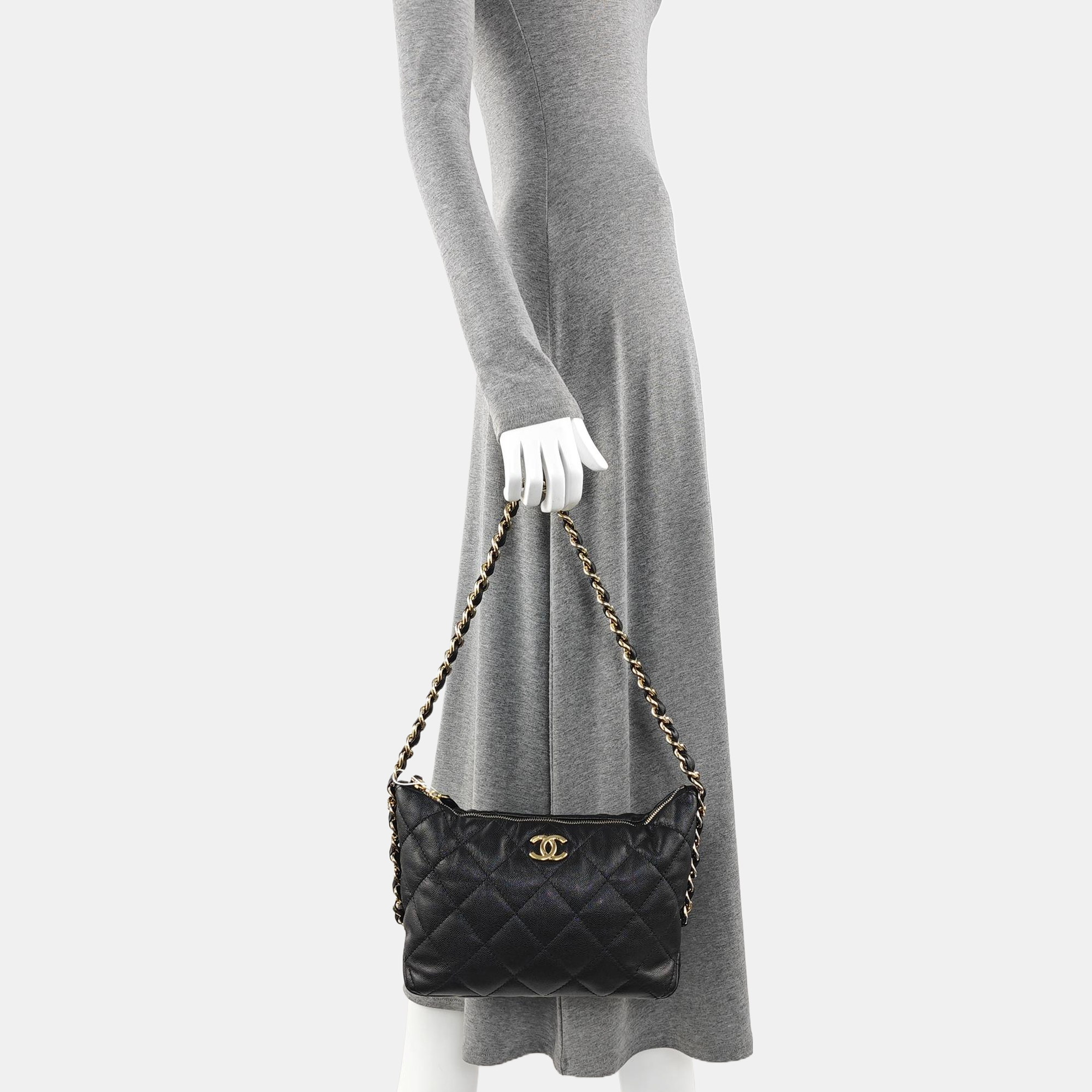 23K Quilted Calfskin Black