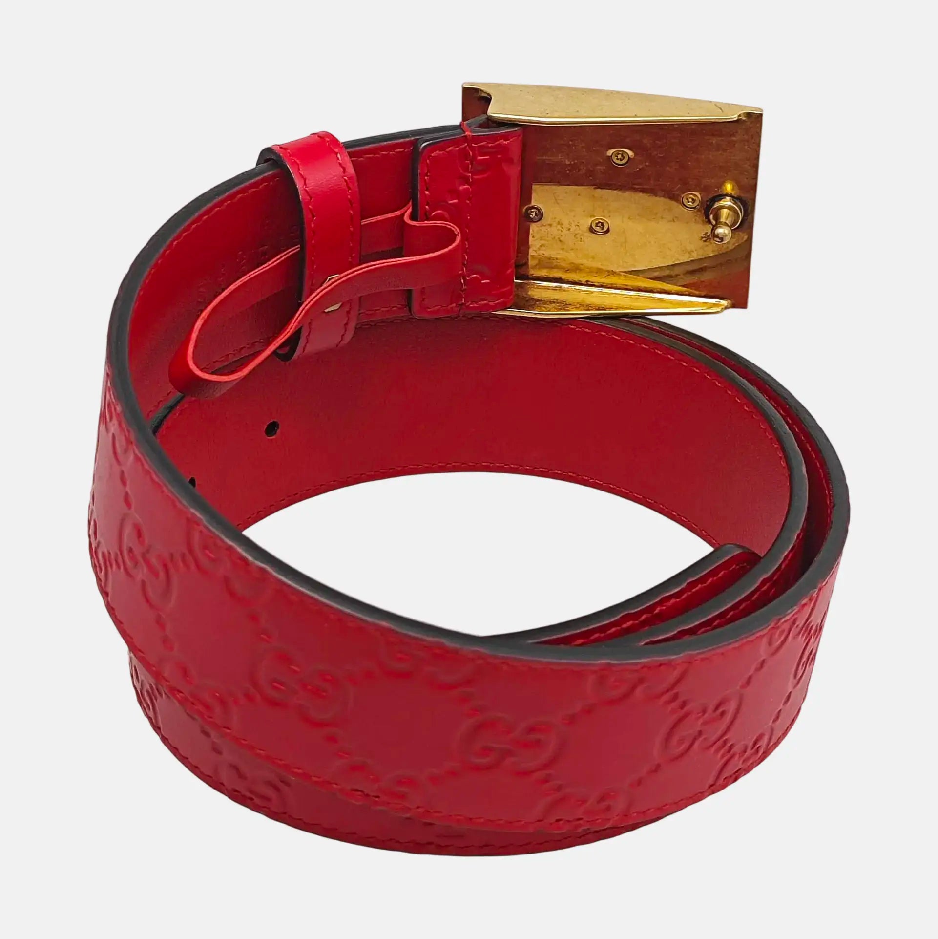 Leather Belt Red