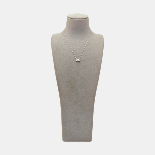 Jeux De Liens 18k White Gold Silver Necklace