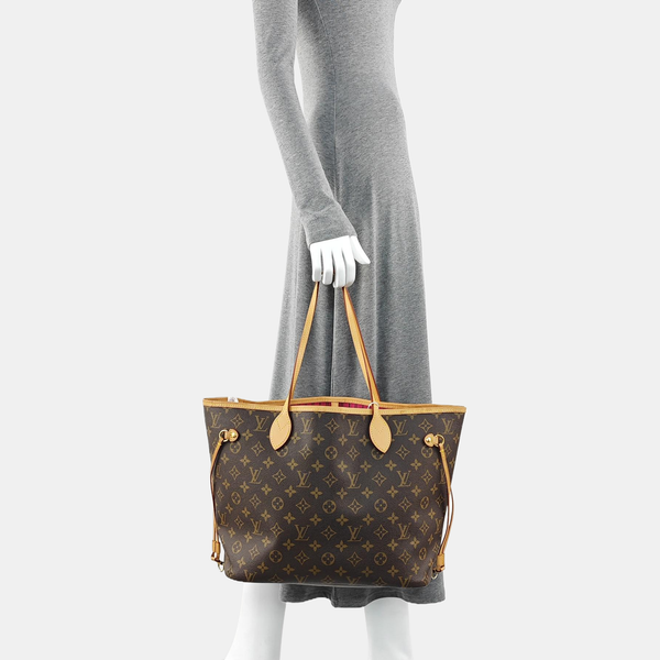 NEVERFULL MM Monogram Coated Canvas Brown