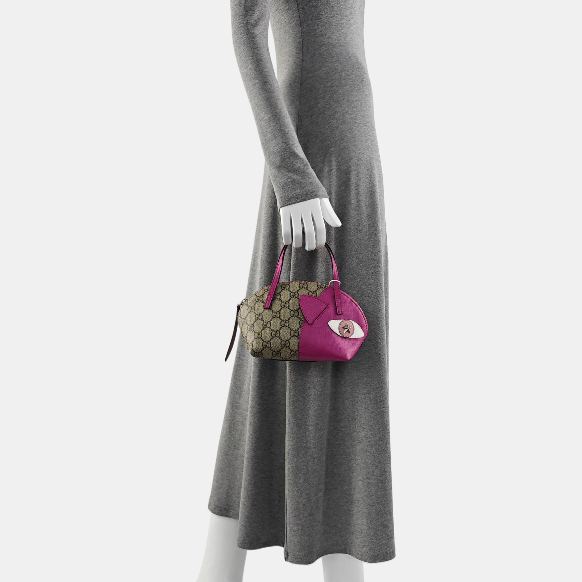 Monogram Coated Canvas Top Handle Bag Beige