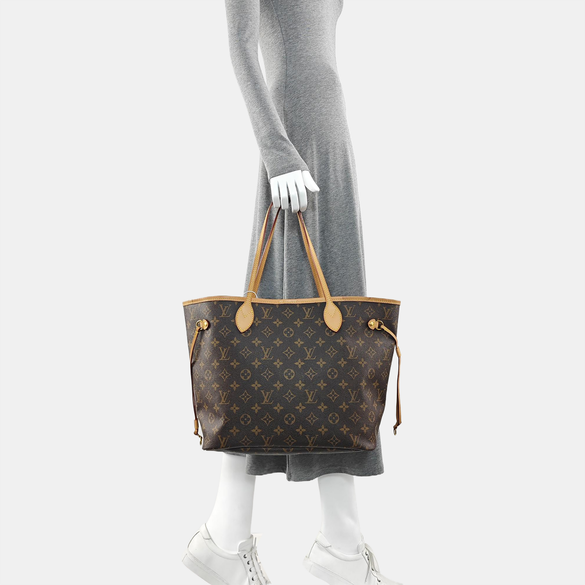 NEVERFULL MM Monogram Coated Canvas Brown