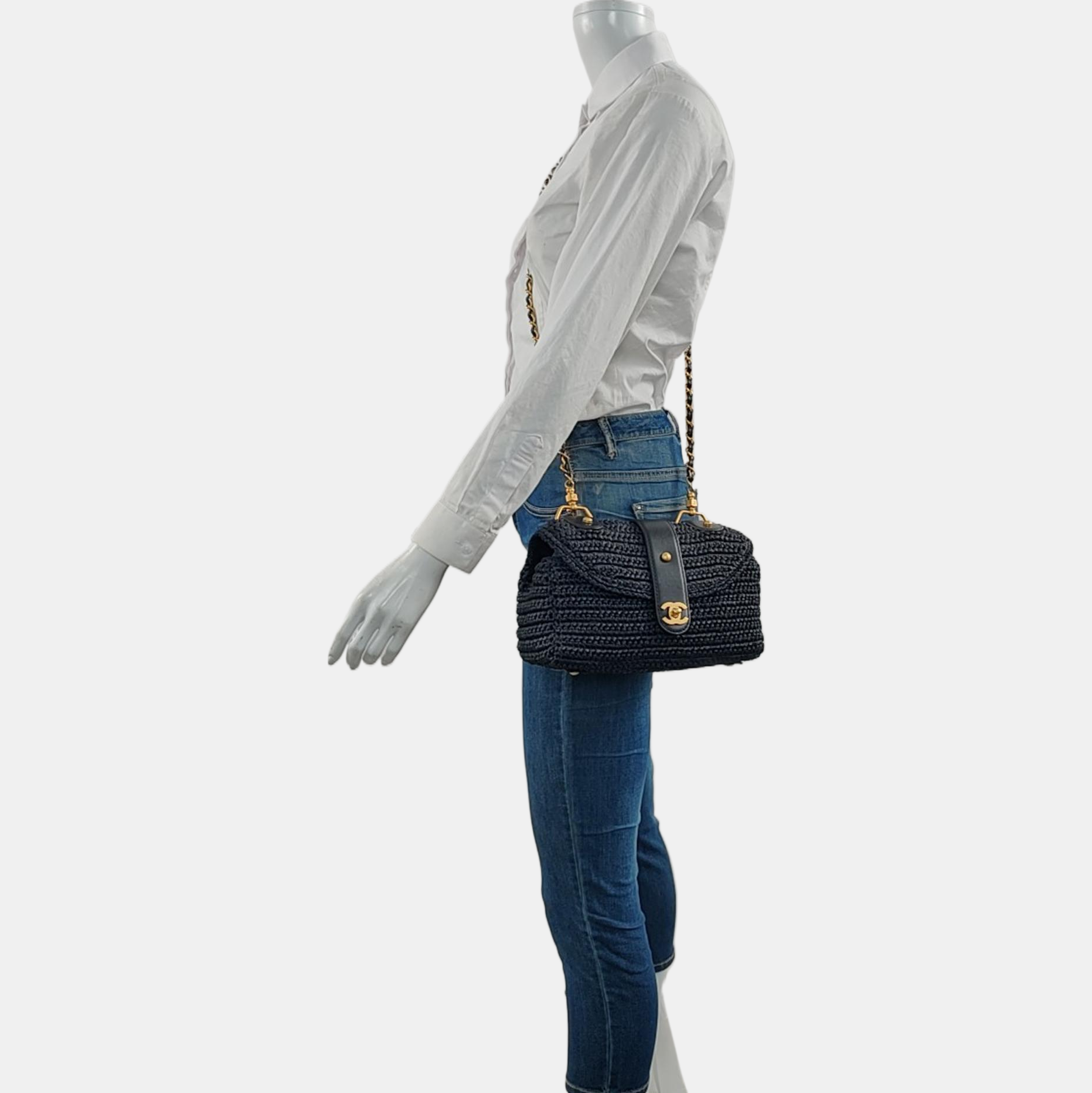 Special Material Shoulder Bag Black