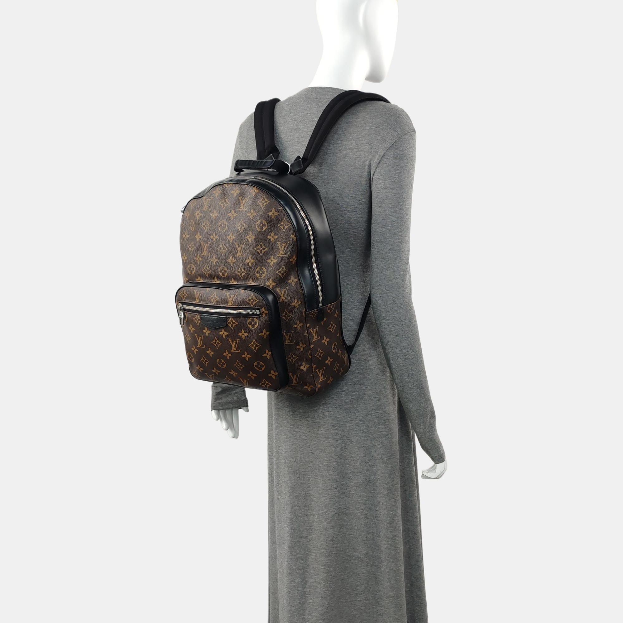 JOSH Monogram Coated Canvas Brown