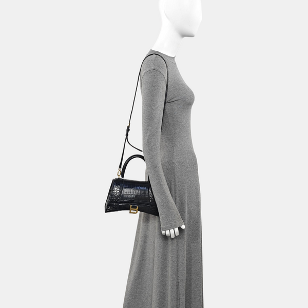 Hourglass S Calfskin Black