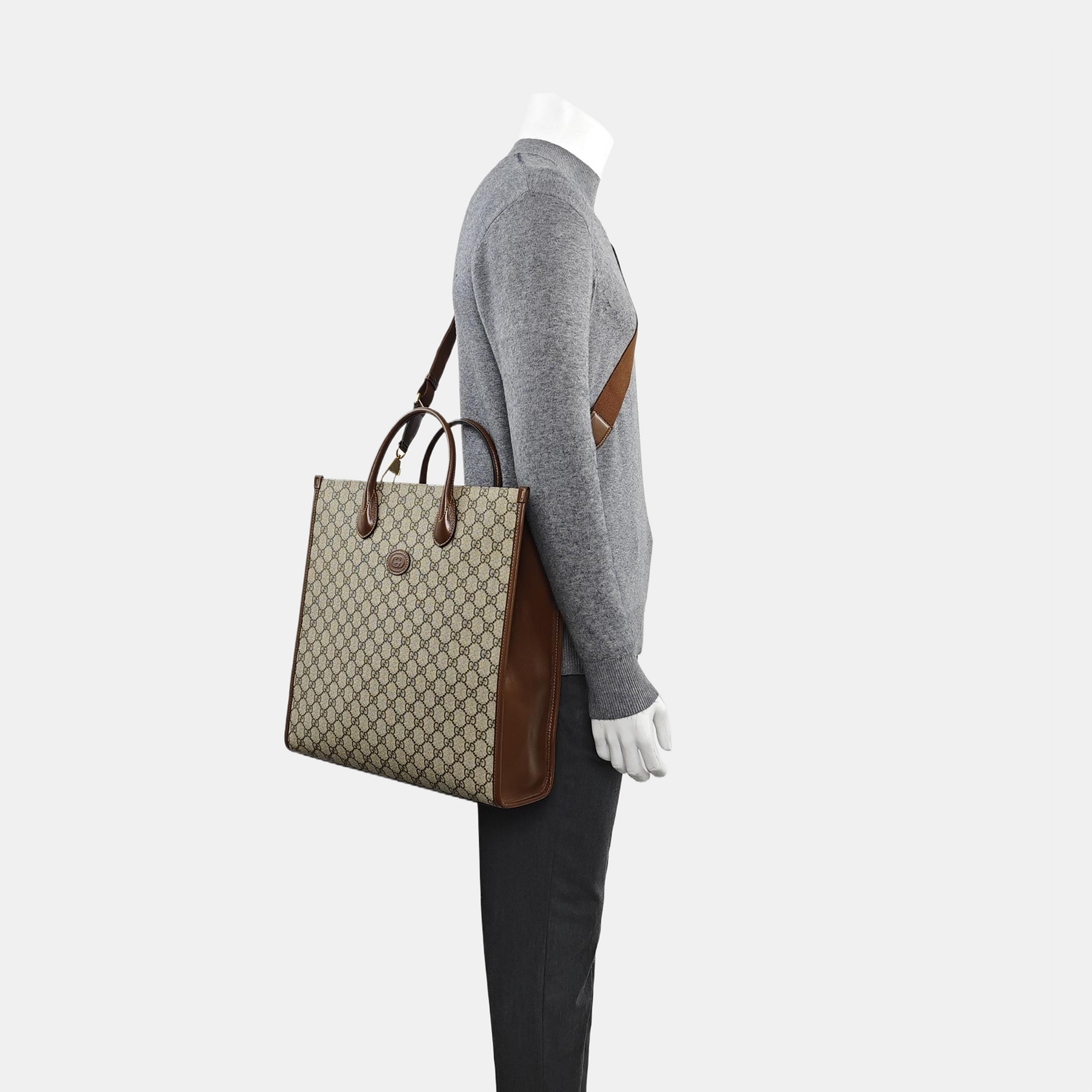 Retro Medium Monogram Coated Canvas Black