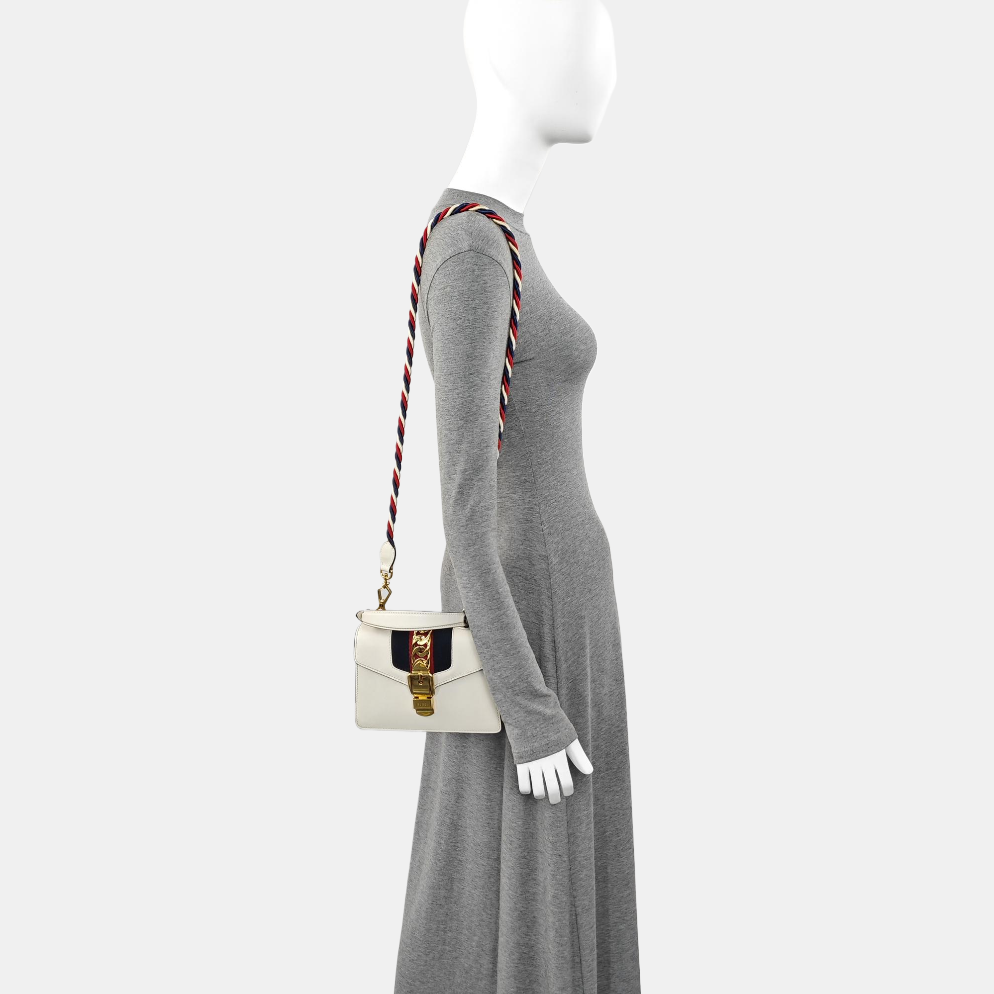 Sylvie Mini Calfskin White