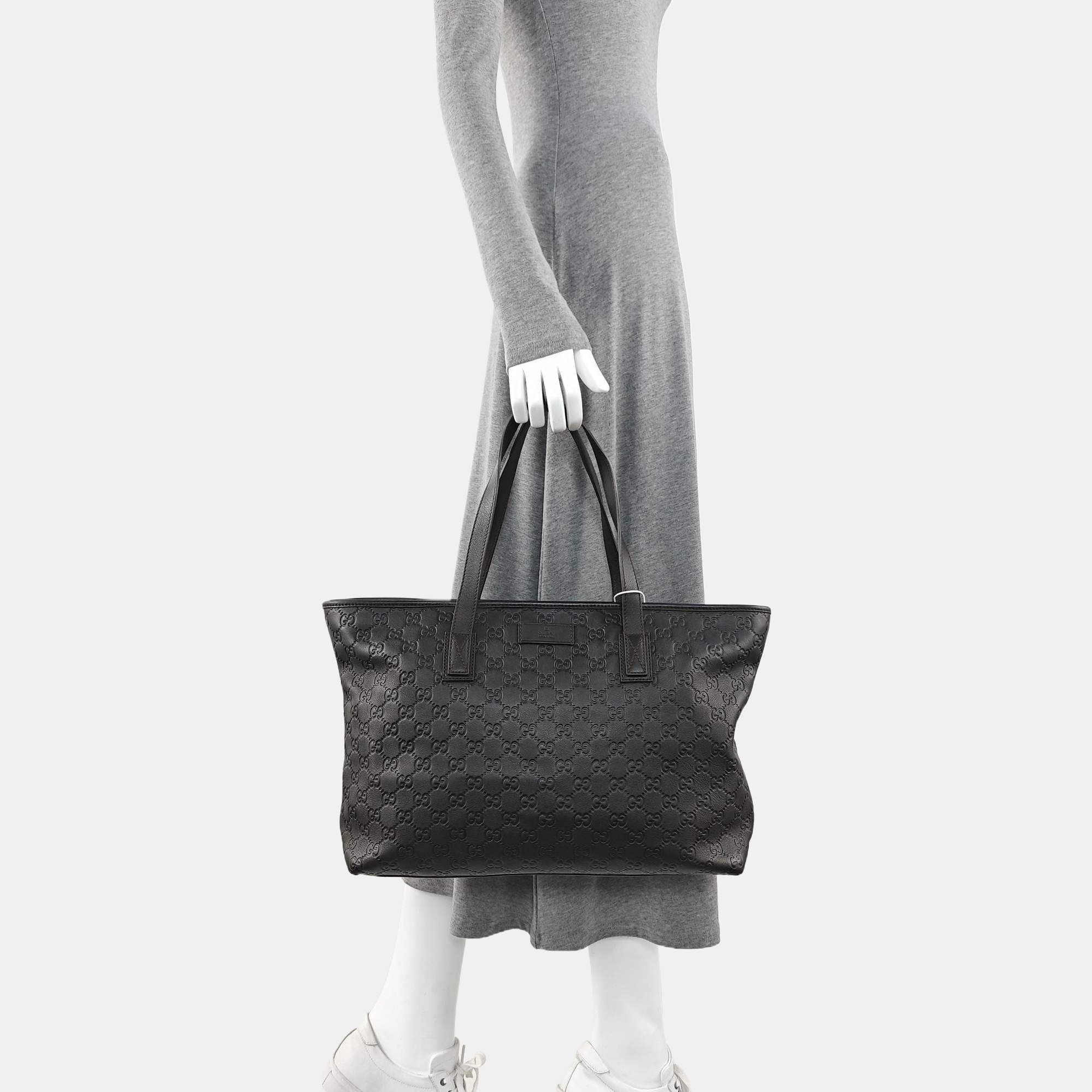 GG Imprime Monogram Calfskin Black