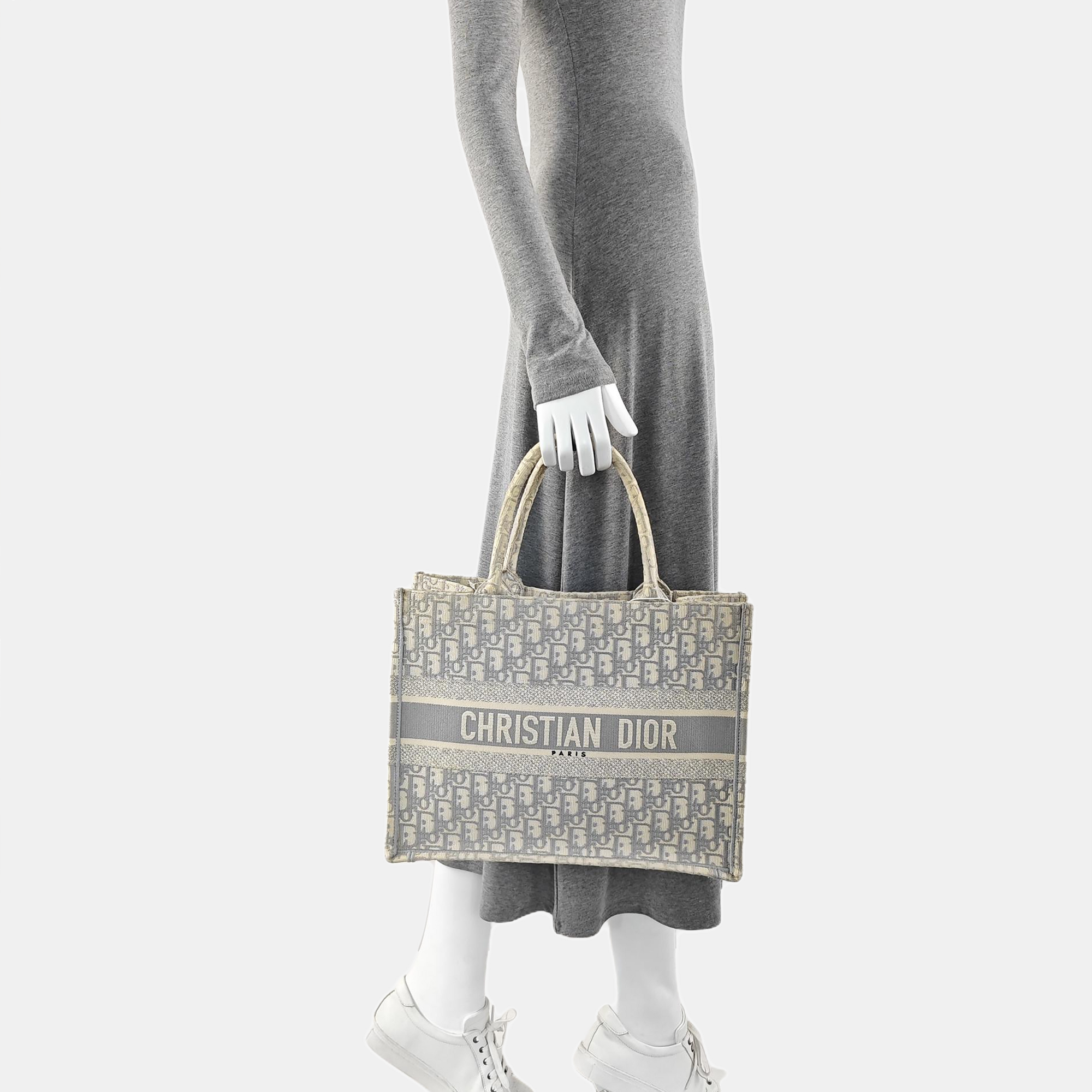 Book Tote Medium Oblique Canvas Gray